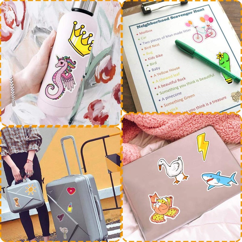 QTL Waterproof Stickers for Girls Cute Stickers for Water Bottles Hydro Flask Kids Teens Waterproof Vinyl Packs 100Pcs - Image 3